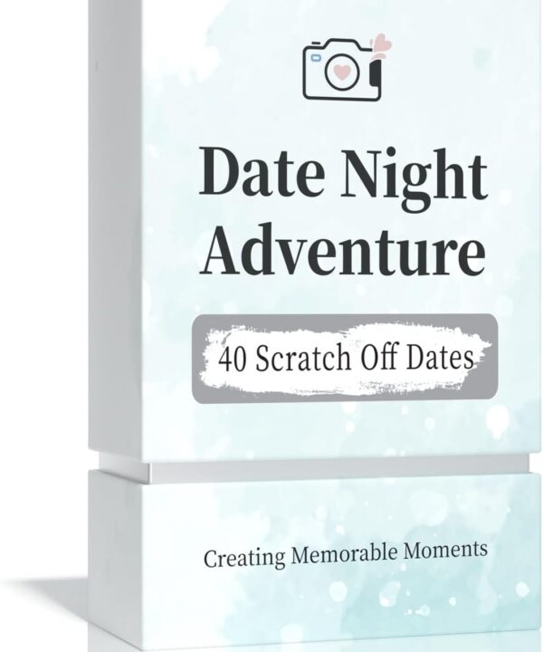 40 Fun Date Night Scratch Off Card Game Ideas, Romantic Valentines Day Gifts for Him, Her, Men, Boyfriend, Girlfriend, Husband, Wife, Couples Gifts for Wedding Anniversaries, Bridal Shower, Engagement
