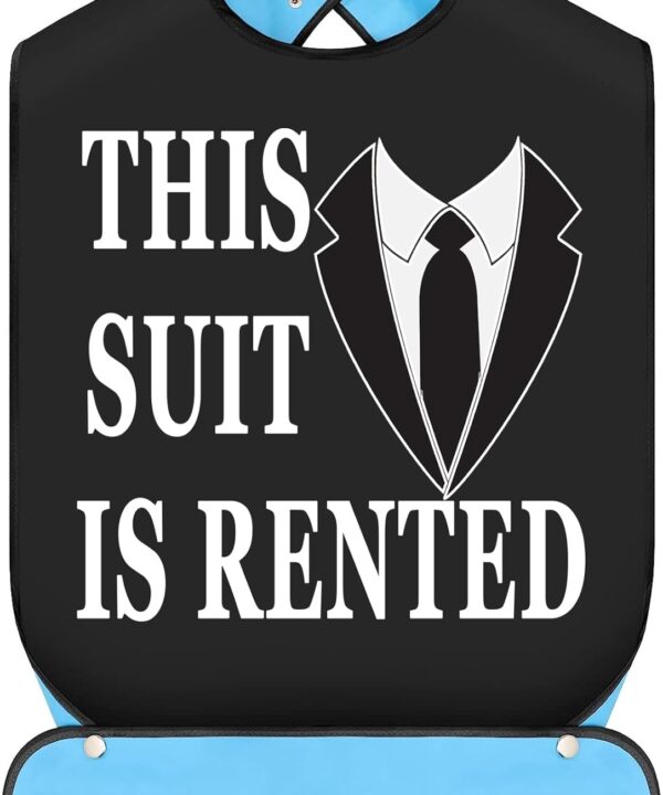 BWWKTOP Groom Adult Bibs With Crumb Catcher Groom Clothing Protectors Wedding Bibs Wedding Gag Gifts Bridal Shower Gift