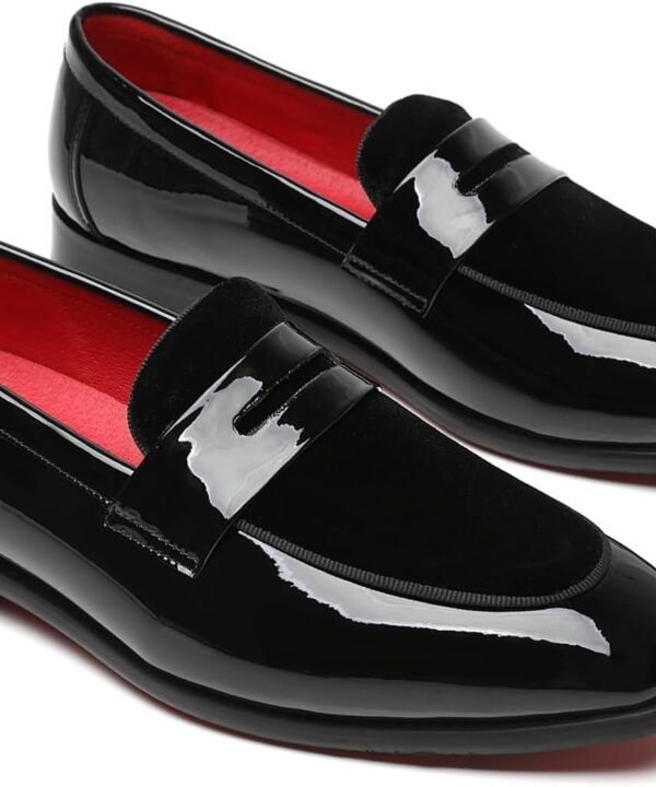 Mens Loafers Patent Leather American Dress Wedding Party Shoes