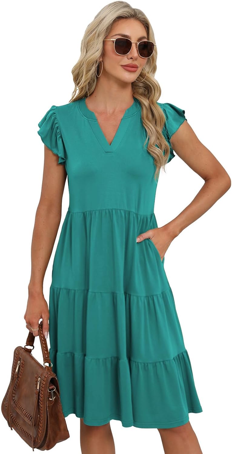 Summer Dresses for Women 2026 Elegant Classy Casual Plus Size Spring Midi Fashion Dress S-XXL