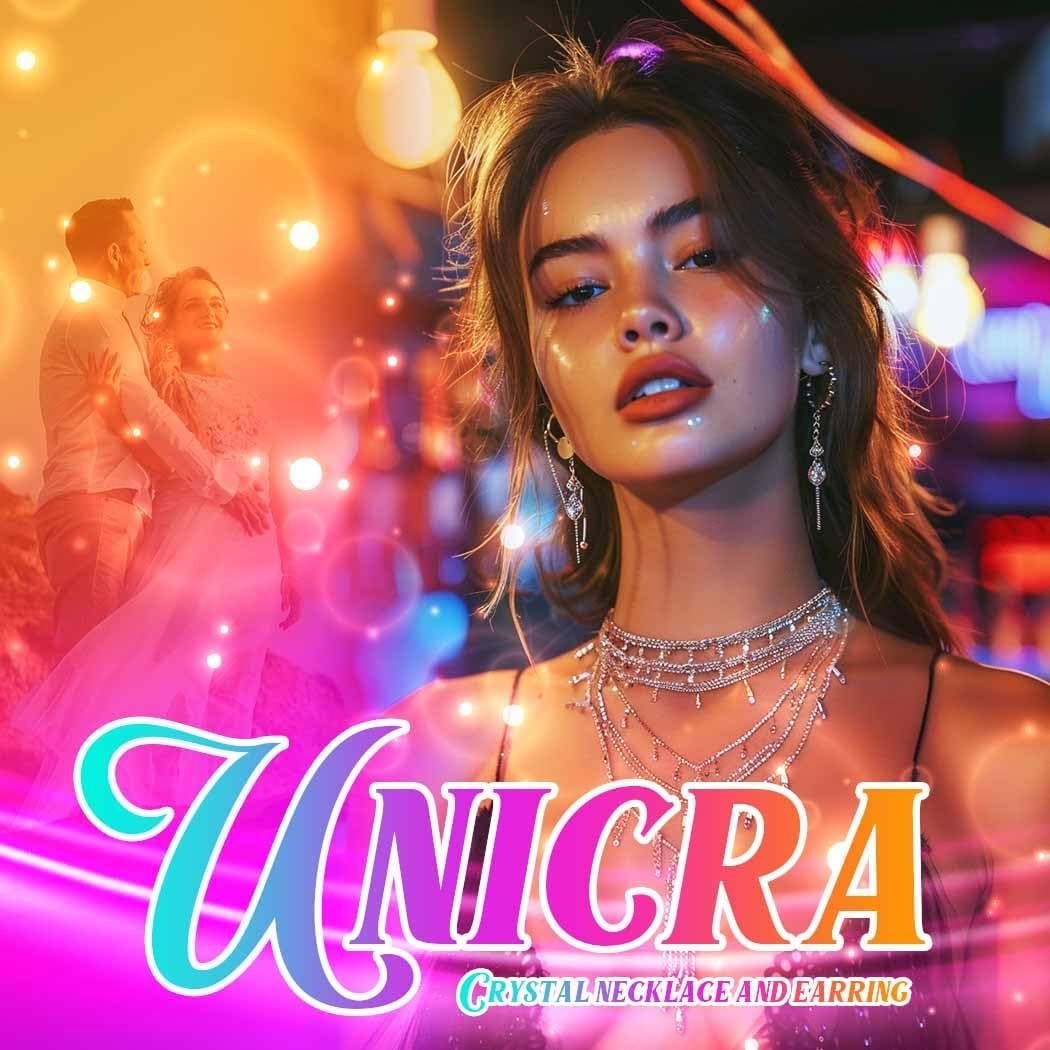 Unicra Rhinestone Bride Necklace Earrings Set Silver Crystal Bridal Wedding Jewelry Sets Prom Costume Jewelry Set Party Choker Necklace for Women and Brides