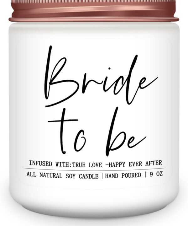 RIZOOCE Bride to Be Gifts for Women,Unique Engagement Anniversary Wedding Candles Gift for Her,Bridal Shower Scented Candle for Bride(9oz)
