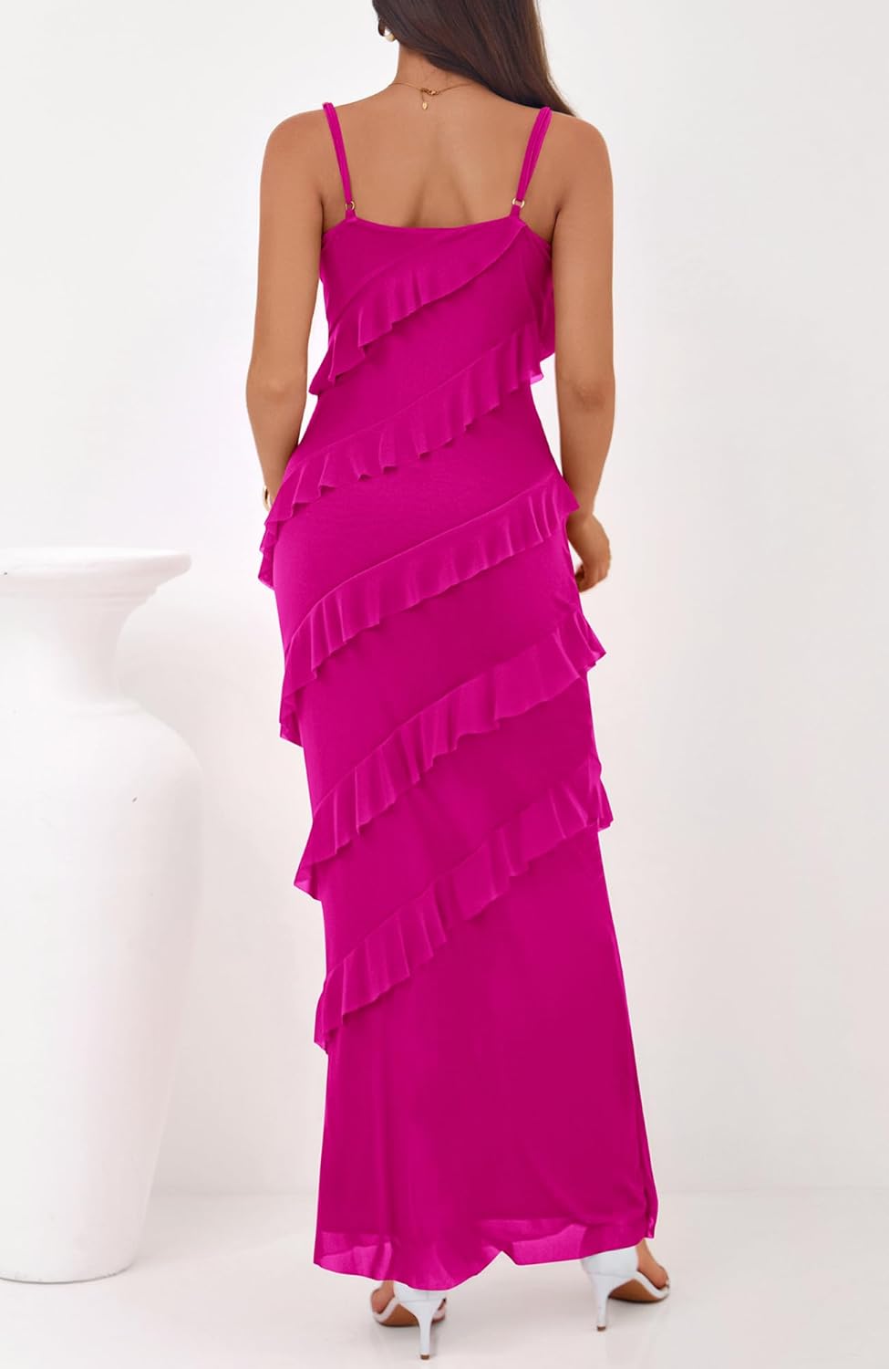 BTFBM Spring Dresses for Women 2026 Spaghetti Strap Bodcyon Solid Cocktail Wedding Guest Dress Summer Fashion Clothing