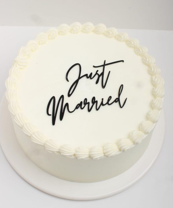 Just Married Acrylic Cake Topper,Engagement Cake Topper,Bridal Shower Cake Pick Decorations for Beach Wedding Bridal Shower Engagement Bachelorette Party Decorations