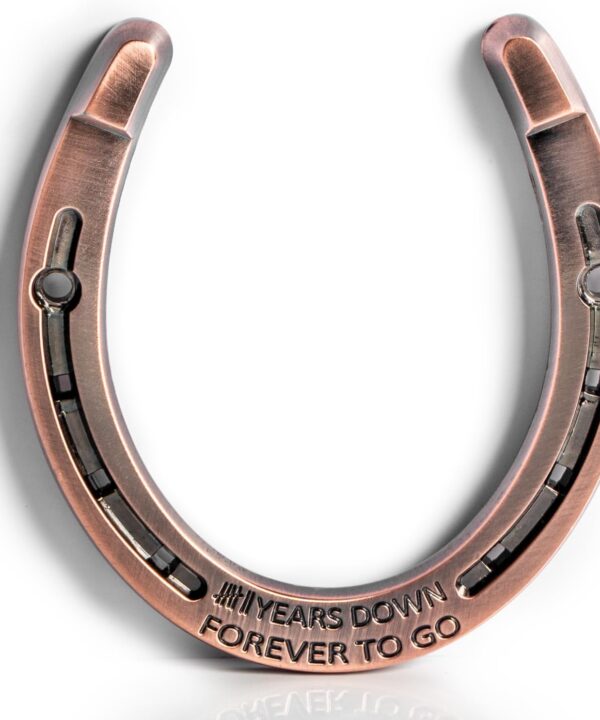 Horseshoe 7th Anniversary Copper Gifts for Couple, 7 Year Wedding Anniversary Copper Gift for Her Him Wife Husband Traditional Handcrafted Engraved Unique Decor Horseshoe Represents Good Luck Strength