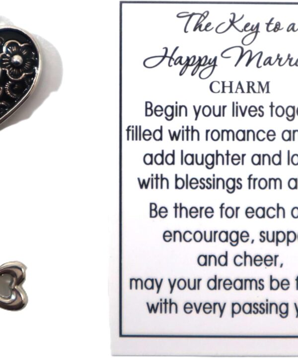 Ganz The KEY to HAPPY MARRIAGE Charm to my heart love loyalty wedding wish