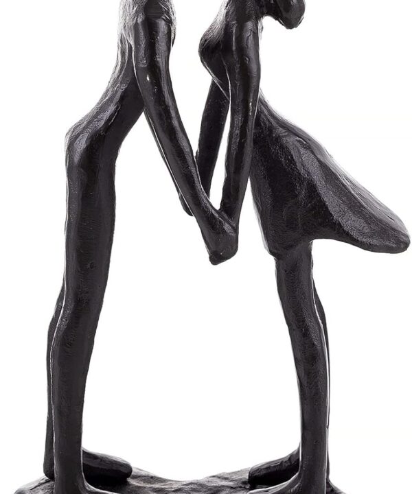 Sziqiqi Anniversary Wedding Gift for Couple: Iron 6th for Her Him Women - Cast Iron Couple Sculpture Present for Wedding Day Engagement Christmas Bithday Valentines