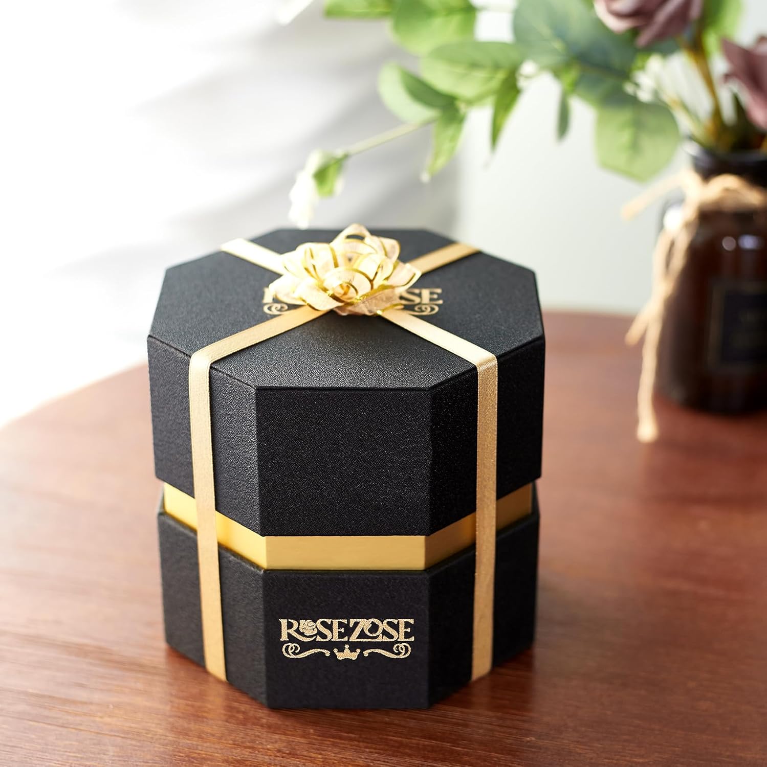 RoseZose Preserved Rose Box Birthday for Women Girlfriend Forever-Rose for Mom Mothers Day Red Rose