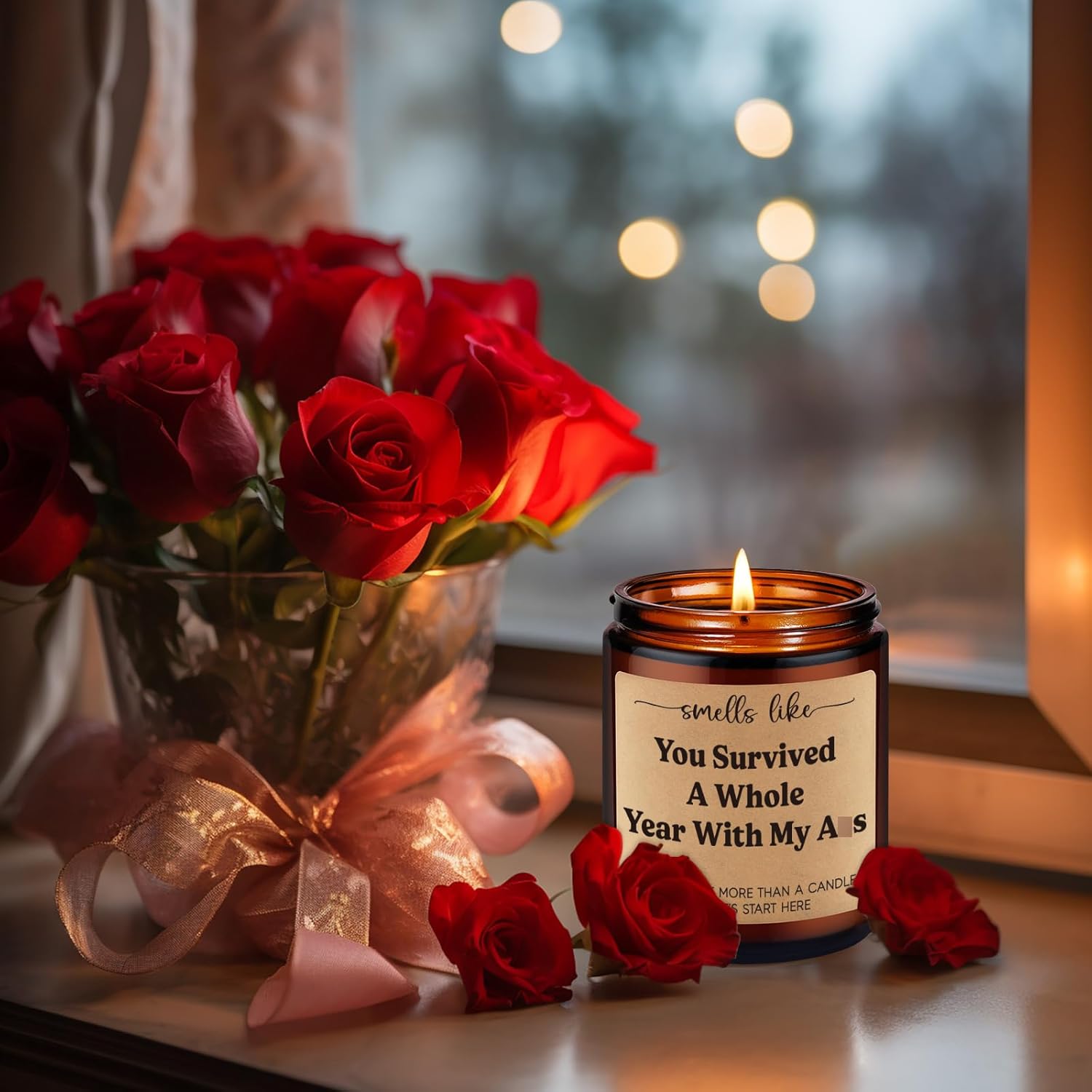 GSPY Scented Candle, 1st Anniversary Candle Gifts for Boyfriend, Girlfriend – 1 Year Paper Anniversary Happy Gifts for Couple, Him, Her – First, One Year Wedding Anniv. Presents for Husband, Wife