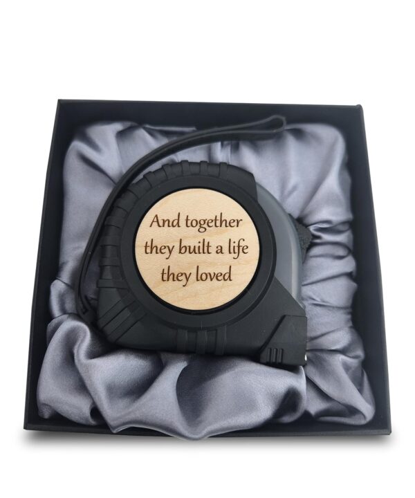 Groom Gifts from Bride on Wedding Day Tape Measure, Wedding Gift for Husband, and Together They Built a Life They Loved, Anniversary, Christmas, Birthday Present for Husband