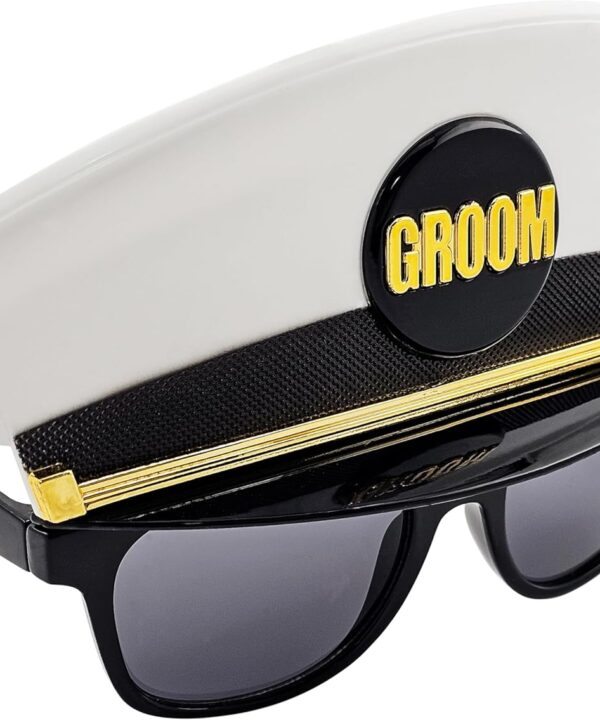 Sun-Staches Bride or Groom Wedding Sunglasses | Honeymoon, Shower, Bachelor Party | UV400 | One Size Fits Most