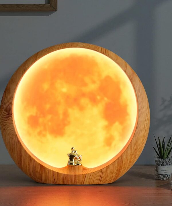 mamre Moon Lamp for Living Room, Decoration Night Light, Anniversary Valentine Gifts for Him, Mr & Mrs Signs for Wedding Table Dcor, Home Gift Xmas Gift, Newlywed Couples Under The Full Moon