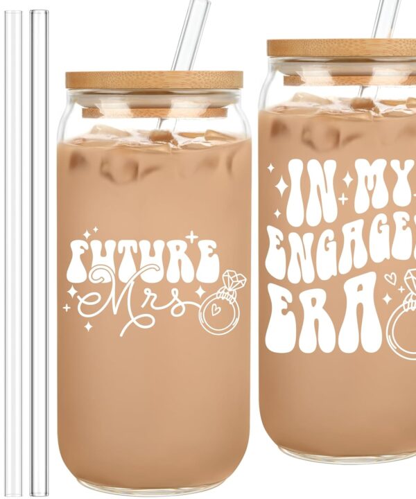 Engagement Gift - Cool Engagement Party Gifts - Future Mrs Bride Gifts - Glass Cup