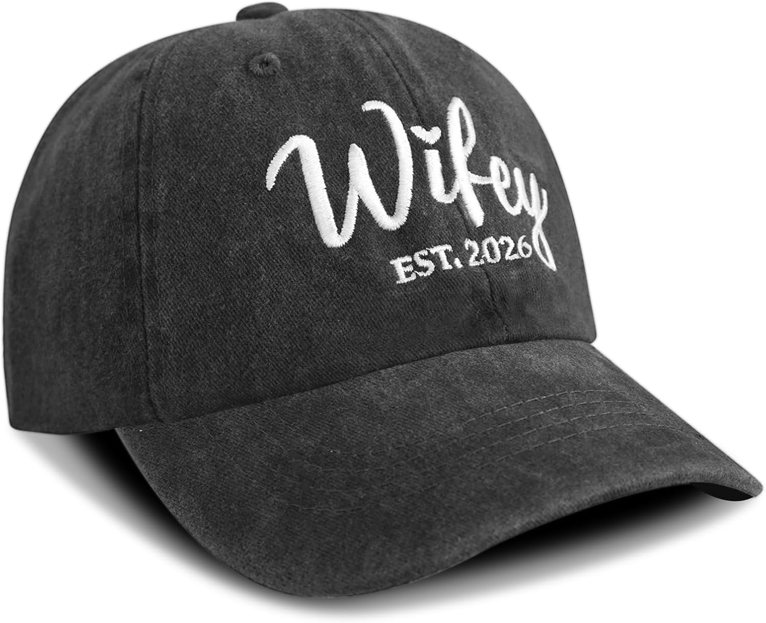 Hubby and Wifey Hats for Mr and Mrs, Engagement Anniversary Honeymoon Wedding Gifts Newlyweds Couples Baseball Cap