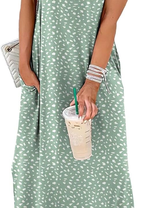 Sampeel Summer Dresses Maxi Dress Vacation Beach Sundresses 2025 with Pockets
