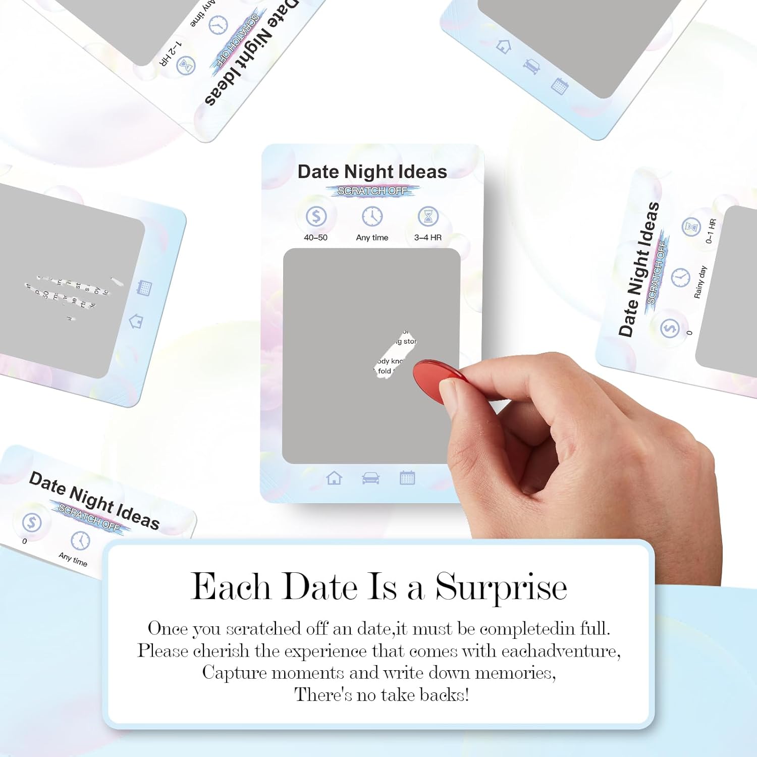 40 Date Night Gift Ideas for Couple, Adventurous Scratch-Off Cards for Couple Games, Valentines Day Gifts for Him, Her, Wife or Husband, Fun Gift for Date Night, Wedding, Anniversary, Birthday & More