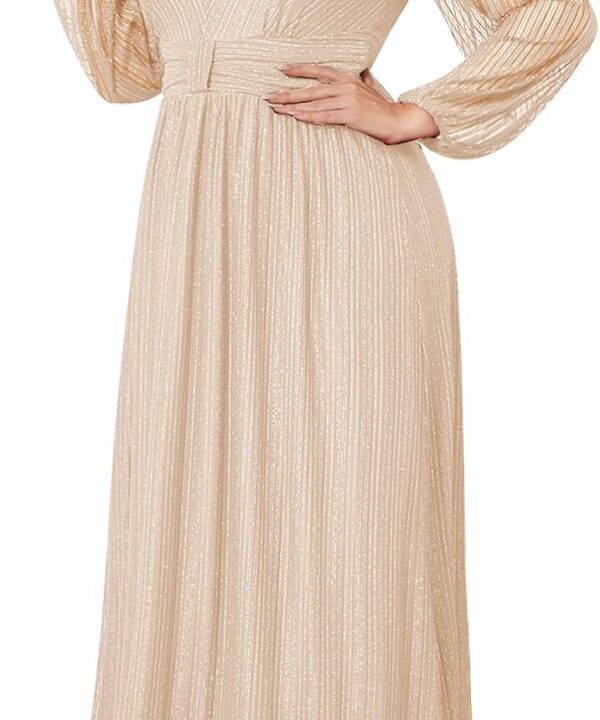 CYCLAMEN Plus Size Sparkly Formal Dress Lace Maxi V Neck Cocktail Evening Gown Wedding Guest