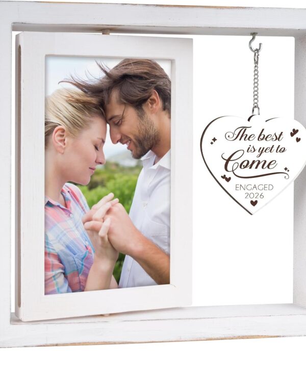 Engagement Gifts for Couples 2026, Gifts for Newly Engaged Couples, Happy Engaged Picture Frame, Engagement Gift for Newly Engaged Best Friends Him Her Bride to Be Fiance Women Photo Frame 4"6"