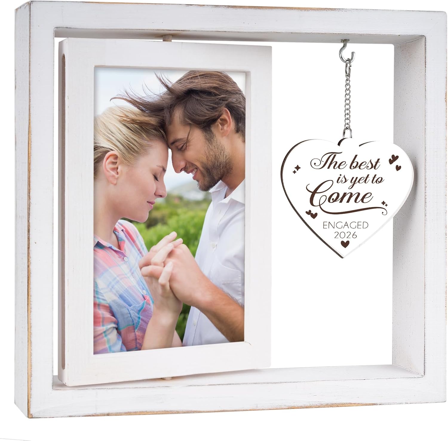 Engagement Gifts for Couples 2026, Gifts for Newly Engaged Couples, Happy Engaged Picture Frame, Engagement Gift for Newly Engaged Best Friends Him Her Bride to Be Fiance Women Photo Frame 4"6"