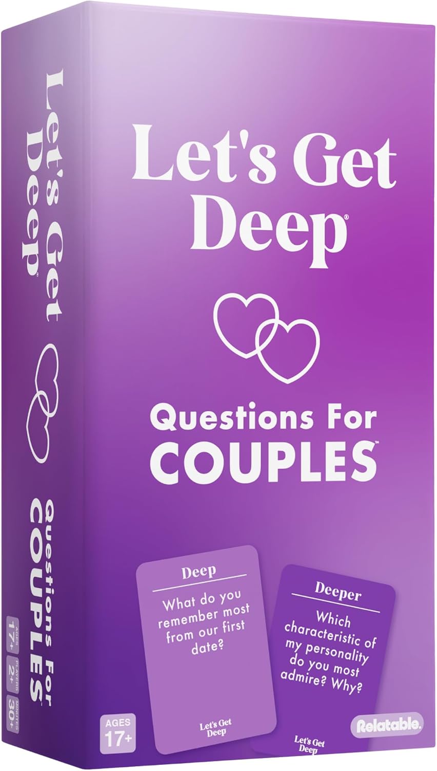 WHAT DO YOU MEME? Lets Get Deep by Relatable Valentines Day Couples Game, Intimacy Card Game with 200 Questions, Perfect for Date Nights, Girlfriend Gifts & Meaningful Couples Gifts