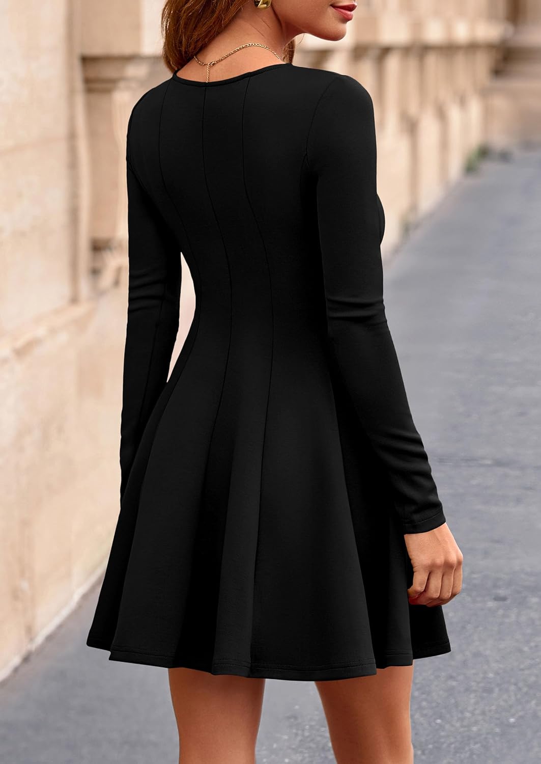 PRETTYGARDEN Fall Cocktail Dresses for Women Elegant Classy Wedding Guest 2025 Long Sleeve Homecoming Party A Line Mini Dress