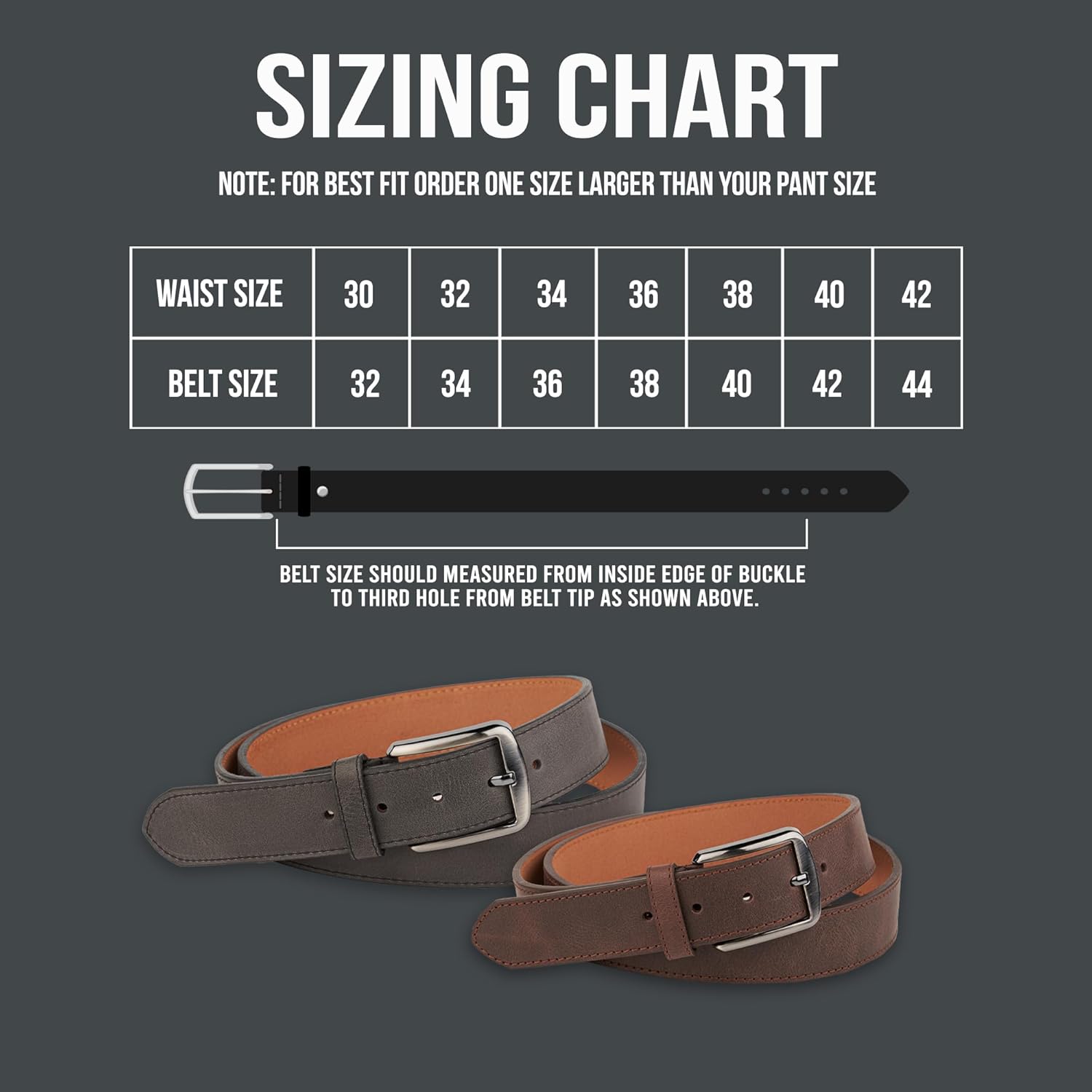 Awesometik Everyday Casual Jean Belts. 100% European Full Grain Real Leather, Classic Mens Belts Leather