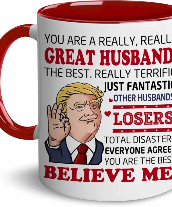BECHUSKY Valentine Mugs For Husband From Wife - Best Husband Ever Gifts - Birthday Gift Husbands Coffee Mug - Valentine Wedding Anniversary Mug For Him, Hubby From Wifey - Best Husbands Mugs