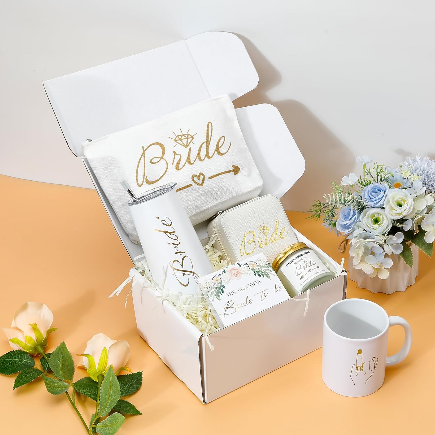 XGCYZYD Bride To Be Gifts Box,Bridal Shower Gifts,Bachelorette Gift for Bride, Bachelor Party souvenirs,Wedding Gift Engagement giftware for Her,Fiance giftware for Women,Future Mrs Newly Engaged