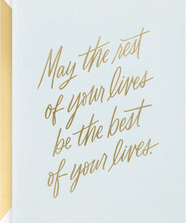 Hallmark Signature Wedding Card, Bridal Shower Card, Engagement Card (Rest of Your Lives)