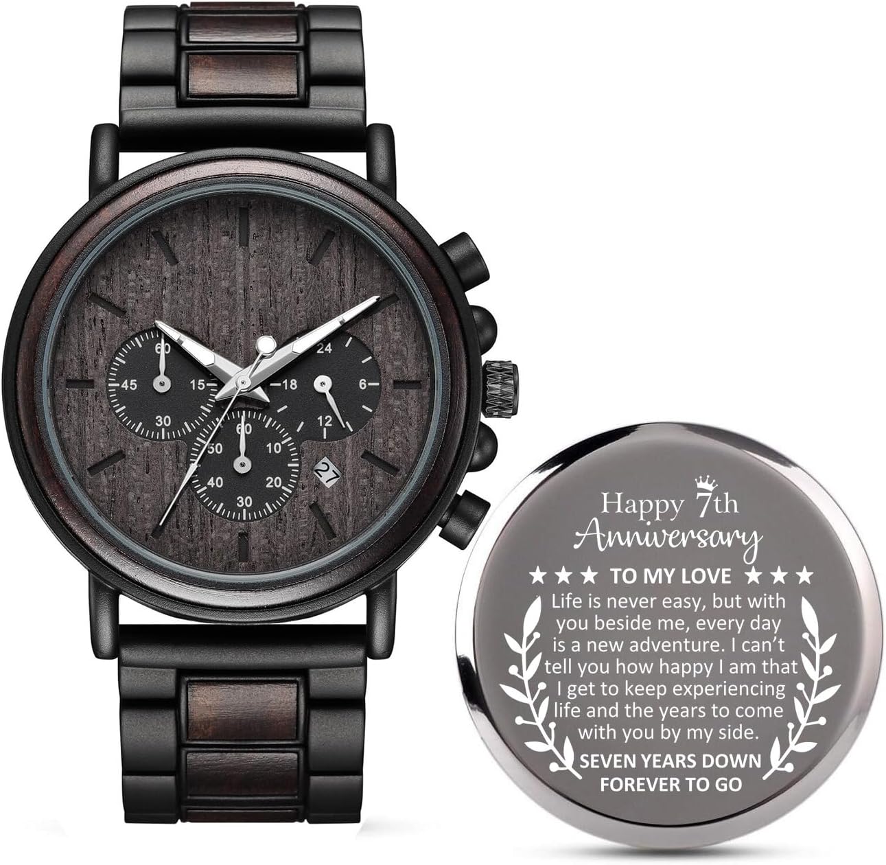 Igiftu 7 Years Anniversary for Men Gifts,7th Seventh Wedding Anniversary Keepsake for Husband,Wool, Copper Anniversary Marriage Presents for Him