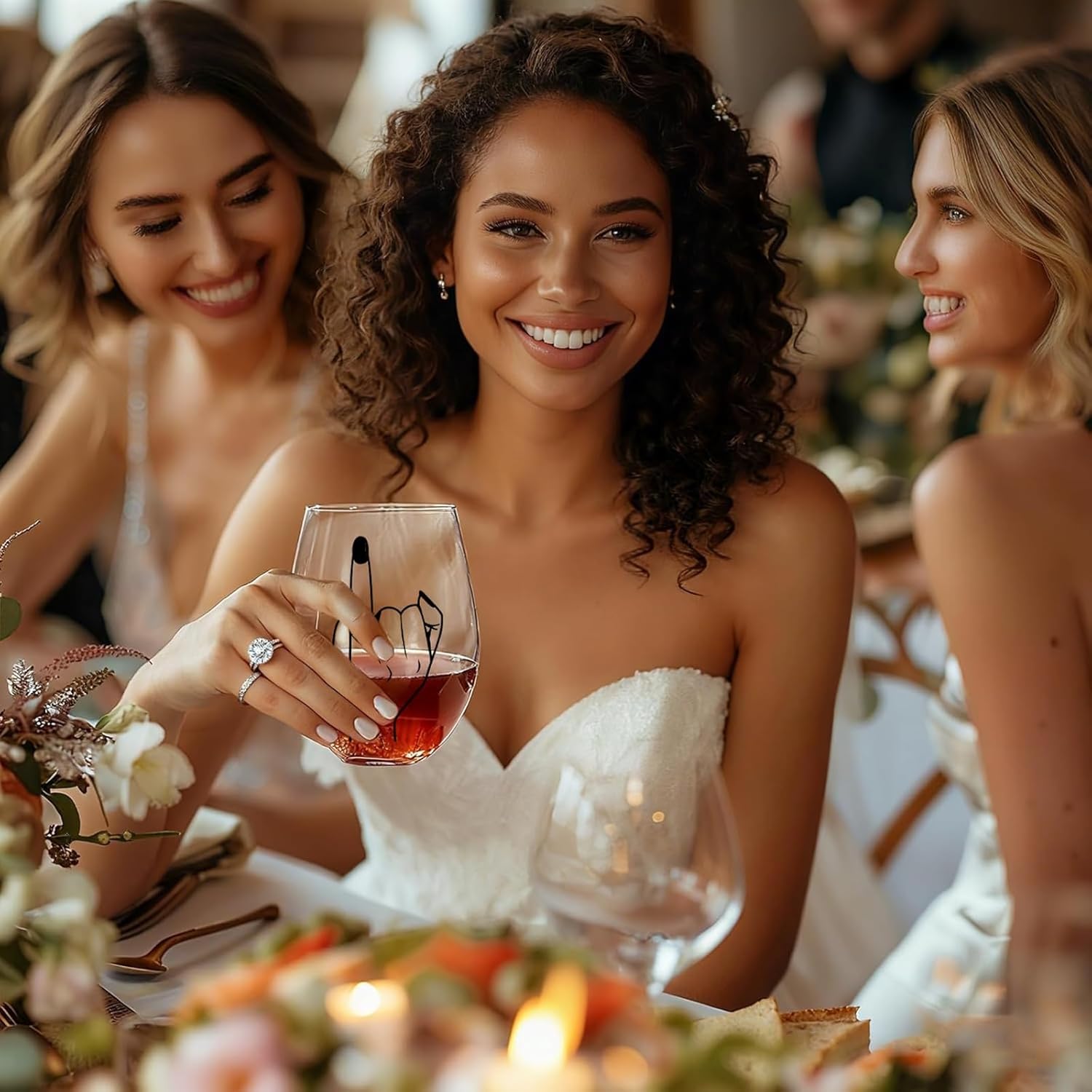 Funny Engagement/Wedding Gift for Couples Ring Finger Wine and Whiskey Glass SetCool Bridal Shower/Bachelorette Gift for Bride Groom, Newlyweds,Just Married,Mr and Mrs for Valentines Day