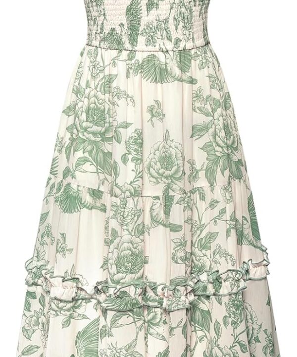 SCARLET DARKNESS Floral Dress for Women 2026 Flowy Sundress Smocked Cottagecore Dresses