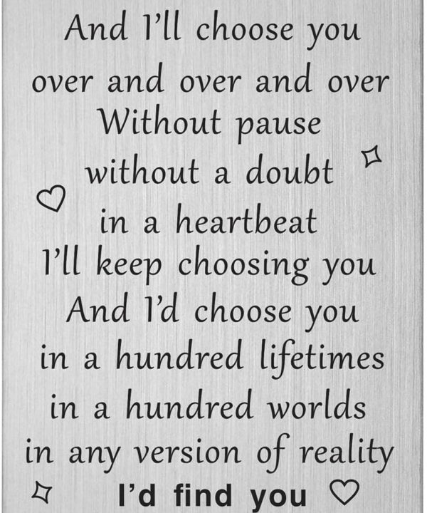 TANWIH I Choose You Wallet Card, Valentines Day Cards for Him, Wedding Gifts for Groom from Bride, Fiance Gifts for Him, To My Husband On Our Wedding Day, I Love You Card for Men, Engagement