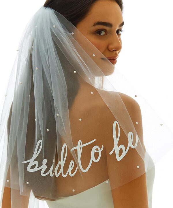 TWPER Bride to Be Sash Veil Bachelorette Party Accessories, Bridal Shower Decorations, Engagement Gifts for Bride