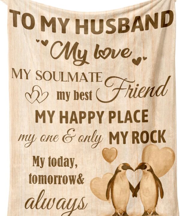 Ueedklaayy Gifts for Husband Christmas, Anniversary Husband Gifts for Him,Wedding Anniversary Men Gifts for Husband,Blanket for Men Birthday Gift Ideas,Husbands Gifts from Wife,Cozy Blanket 50"x60"