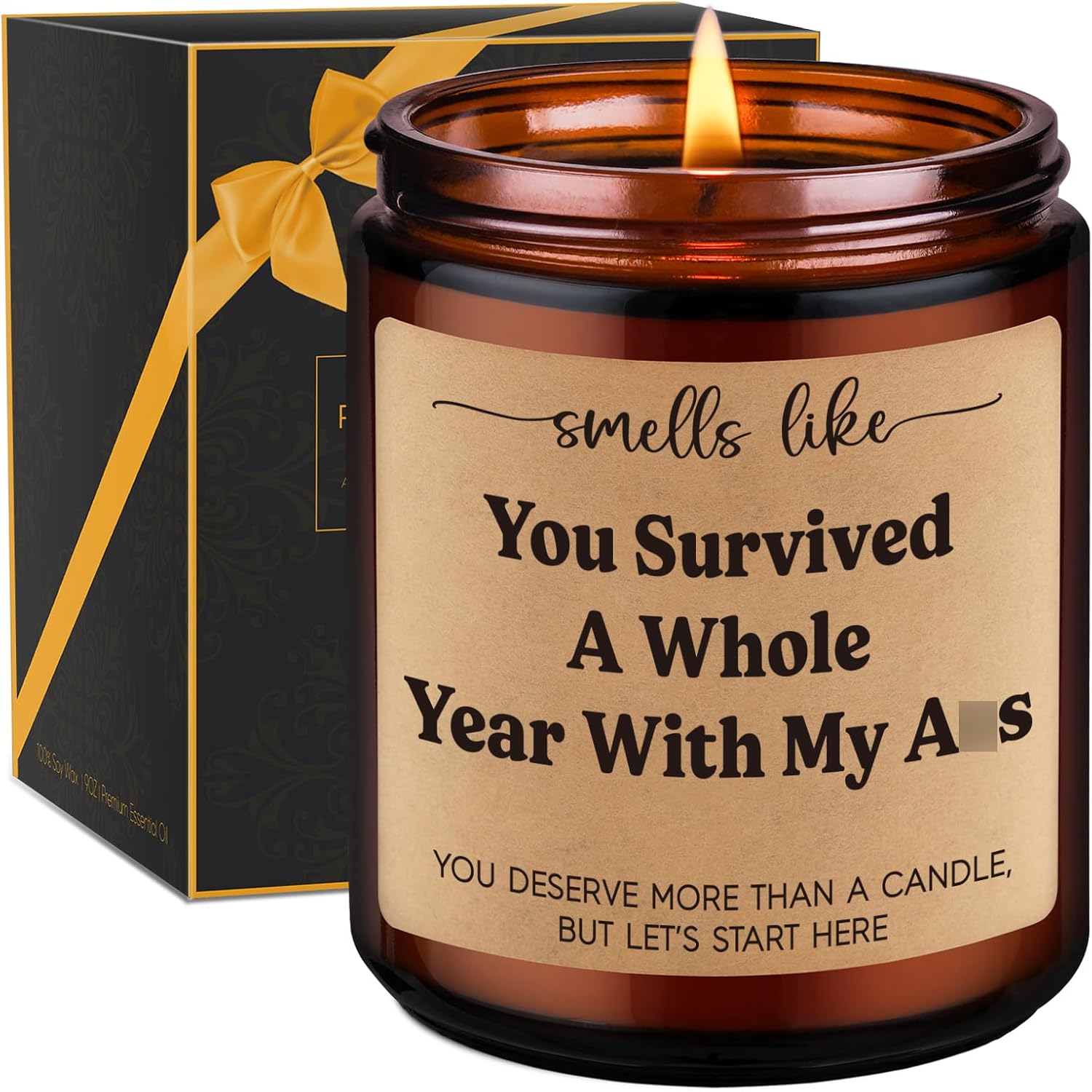 GSPY Scented Candle, 1st Anniversary Candle Gifts for Boyfriend, Girlfriend - 1 Year Paper Anniversary Happy Gifts for Couple, Him, Her - First, One Year Wedding Anniv. Presents for Husband, Wife