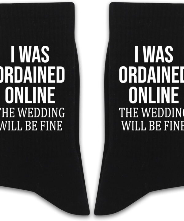 ANYEMW Wedding Funny Gifts for Wedding Officiants, Novelty Wedding Socks for Men & Women.