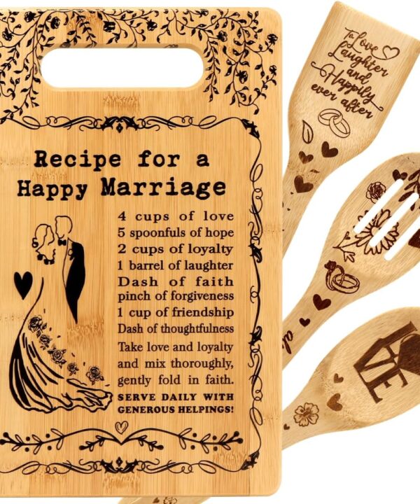Wedding Gifts for Couples Marriage Cutting Boards Anniversary Newlywed Gift for Friend Inspiring Marriage Gifts Bridal Shower Gifts for Bride Cutting Boards for the Kitchen
