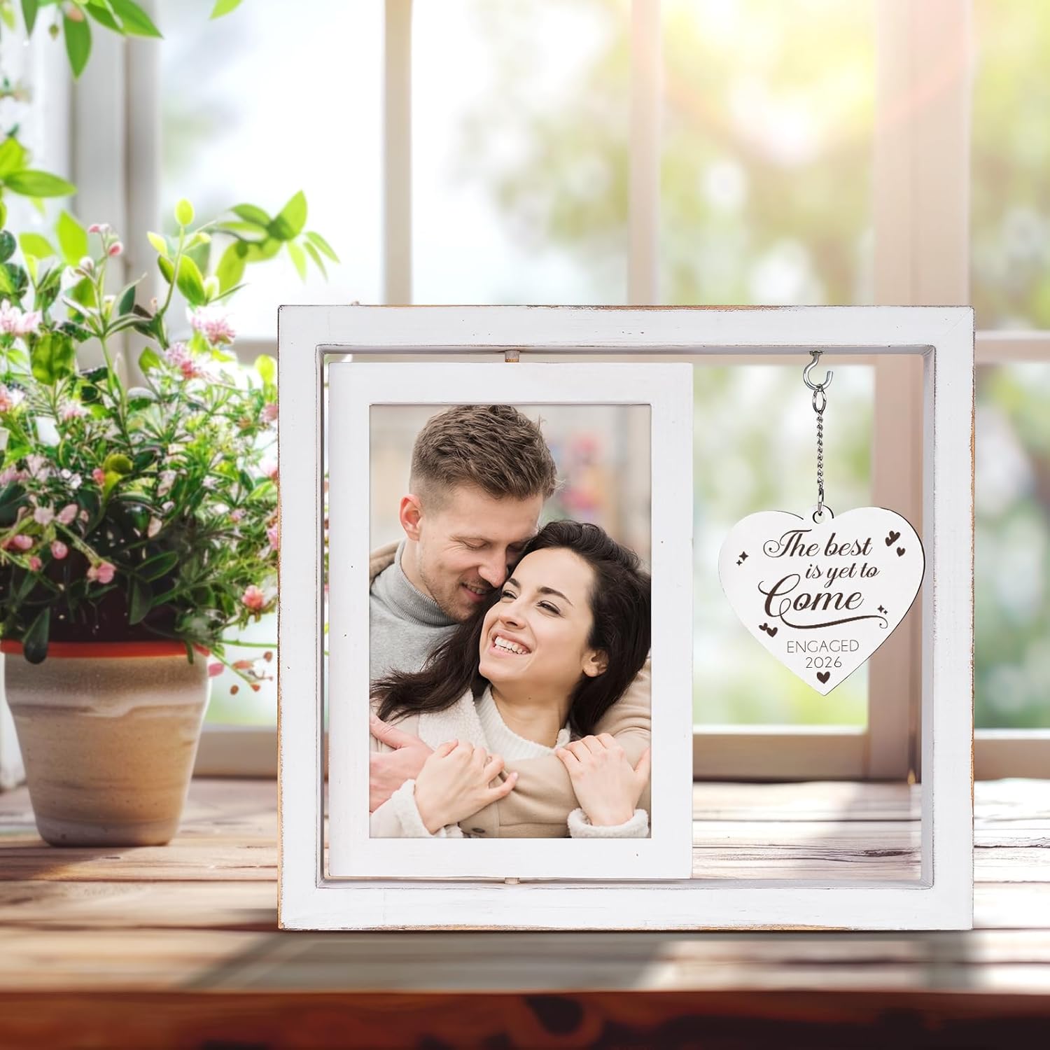 Engagement Gifts for Couples 2026, Gifts for Newly Engaged Couples, Happy Engaged Picture Frame, Engagement Gift for Newly Engaged Best Friends Him Her Bride to Be Fiance Women Photo Frame 46