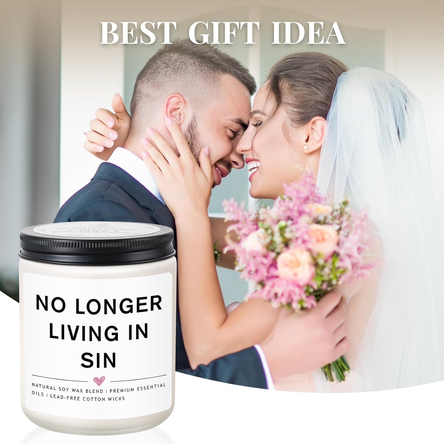 Wedding Gifts for Newlyweds Valentines Gift, Engagement Gifts for Couples Newly Engaged, Funny Gay Friend Couples Present, Bride and Groom Gift, Bride to be Candle