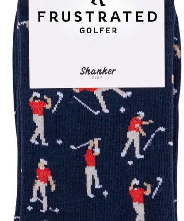 Shanker Golf Socks - Funny Angry Golfer Socks - Funny Golf Gift for Men - 1 Pair per Pack - Size 10-13