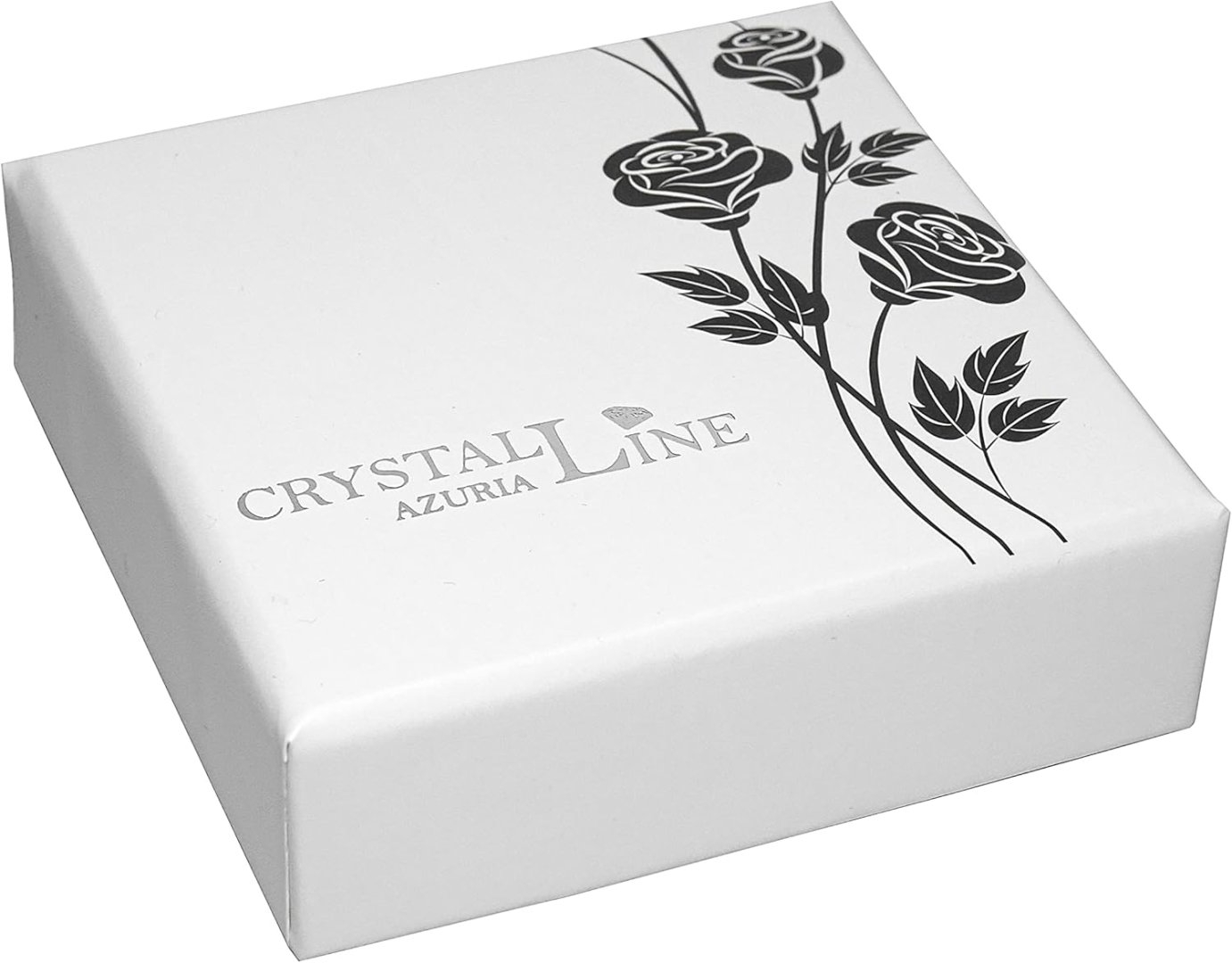 Crystalline Azuria Women 18K Gold Plated White Crystal Roses Flowers Necklace and Earrings Set for Women Wedding Party Bridal Bridesmaid Accessories