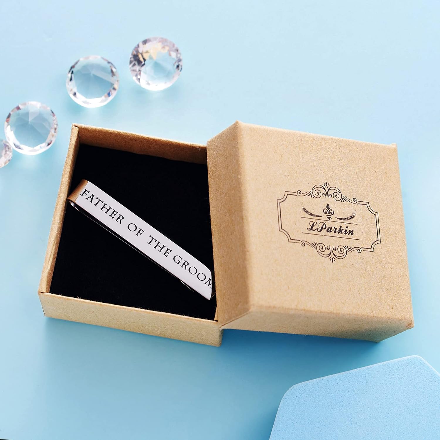 Father of the Bride and Groom Gifts – Wedding Tie Clips for Groomsmen From the Bride – Stainless Steel Tie Bars