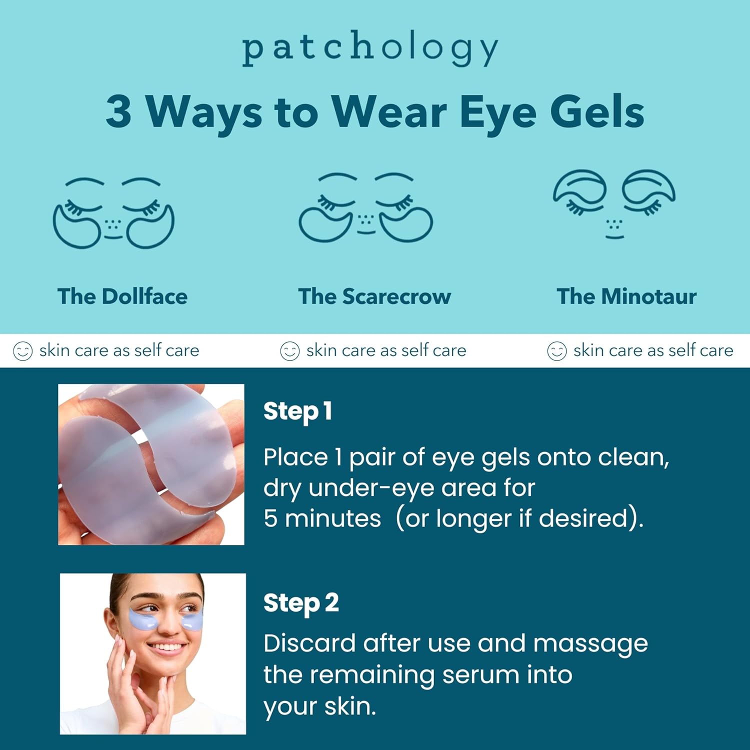 Patchology Bridal Shower Gift Box Something Blue Cooling Under Eye Patches for Brides & Bridesmaids, Depuffing & Firming Gel Masks with Peptides & Bakuchiol Wedding Skincare Gift Set