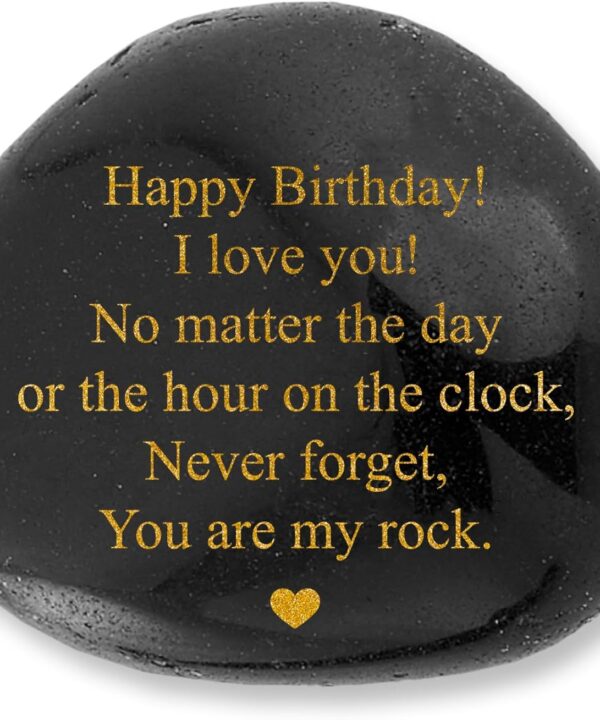 VELENTI Decorative Stones Birthday Present for Husband, Boyfriend - Engraved Husband Birthdays Present from Wife - Decorative Accessories Happy Birthday Presents for Men - Cool Mens Birthday Present