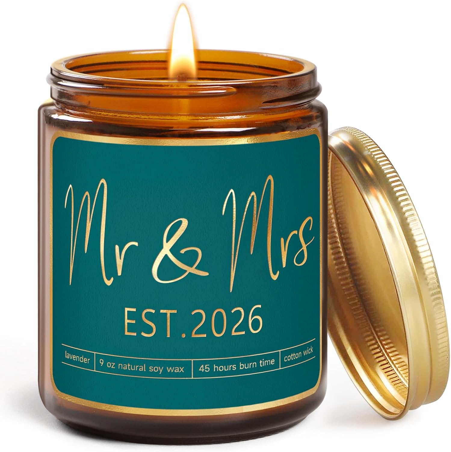 Wedding Gifts for Couples 2026,Future Mr and Mrs Gift,Bridal Shower Gifts with Candle for Bride,Unique Newlywed Gift for Couples