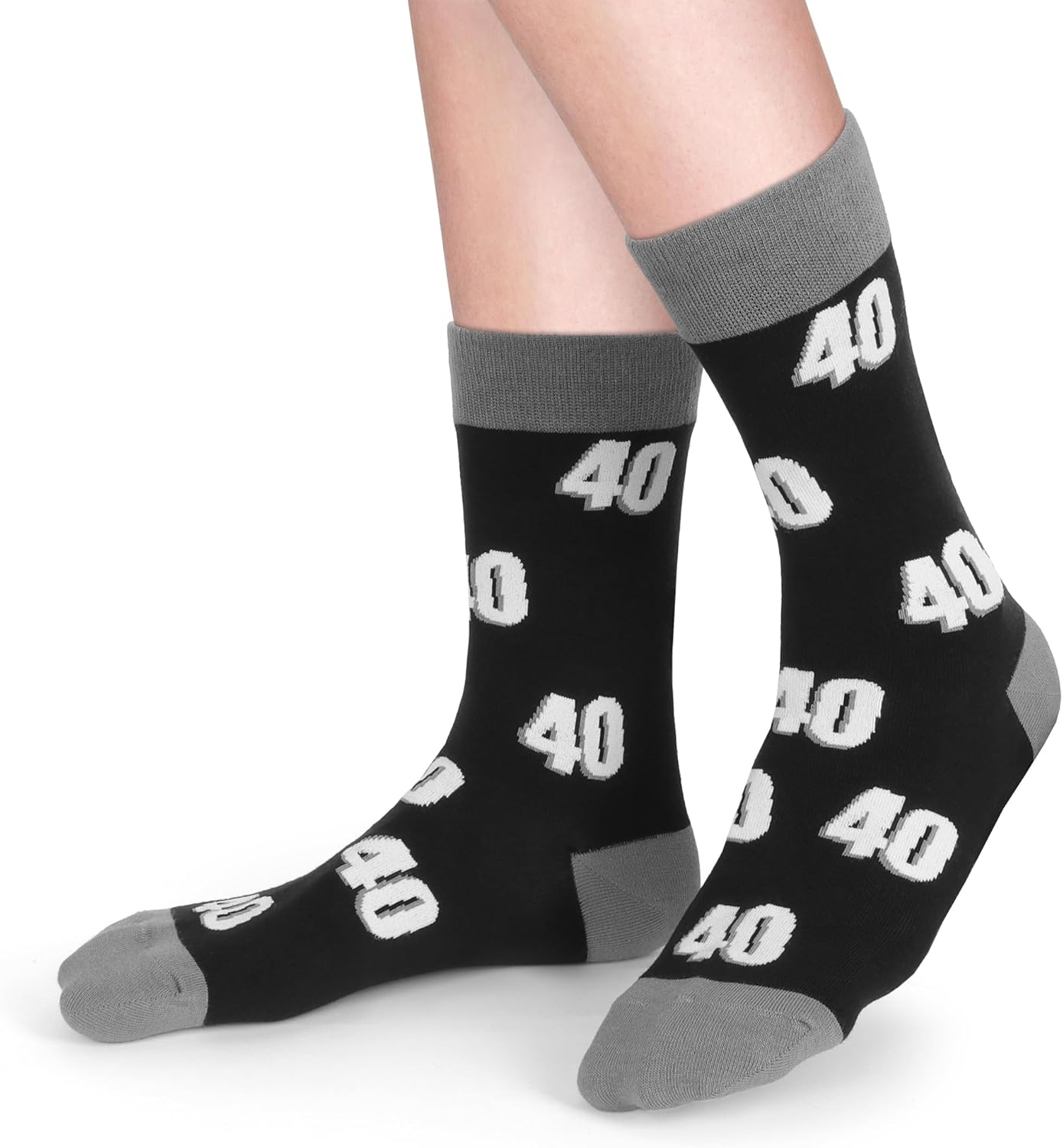 Bibalabili 40th 50th 60th Birthday Gifts for himMen 40th 50th 60th Birthday Decorations, Funny Black Crew Cotton Socks