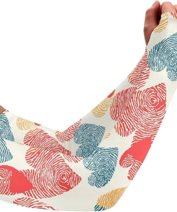 Uskorhein American Flag Sun Protection Arm Sleeves, Sea Turtle Peacock Arm Sleeves Unisex, Firework Sun Protection Sleeves