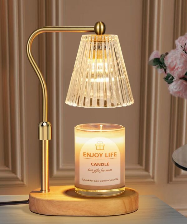 Candle Warmer Lamp with Timer Dimmer Adjustable Height for New Home Bedroom,Mothers Day Gifts,Vintage Home Decor for Scented Jar