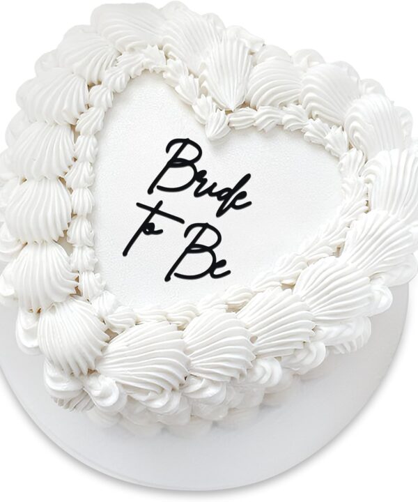 Bride to Be Acrylic Cake Charm  Elegant Bridal Cake Topper for Wedding, Bridal Shower & Bachelorette  Perfect Cake Decoration for Bride-to-Be (Bride to be)